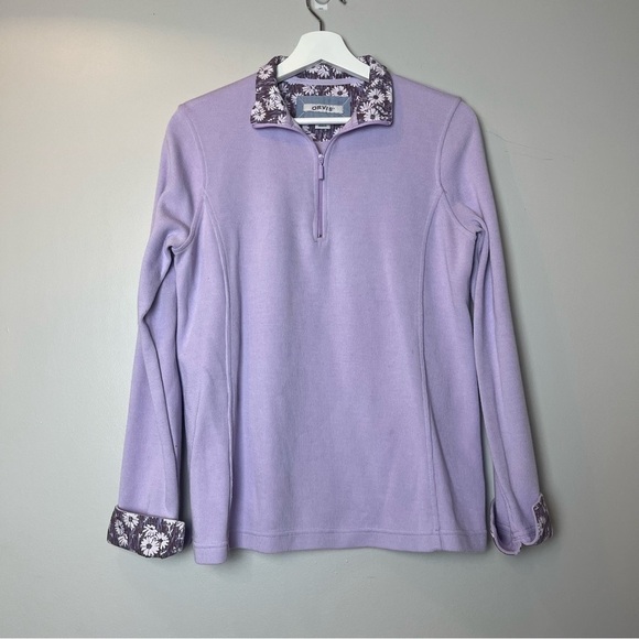 Orvis Quarter Zip Lavender Pull Over - Picture 1 of 10
